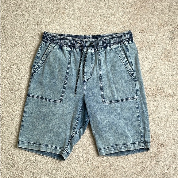Forever 21 Other - Forever 21 (21 men) Blue Jean Shorts Elastic Waistband Casual